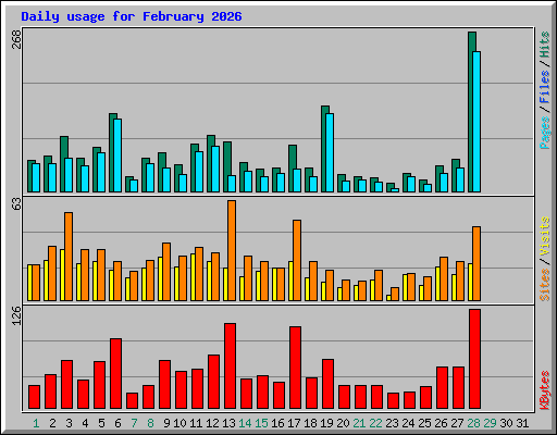 Daily usage for February 2026