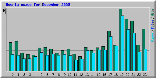 Hourly usage for December 2025