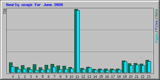 Hourly usage for June 2026